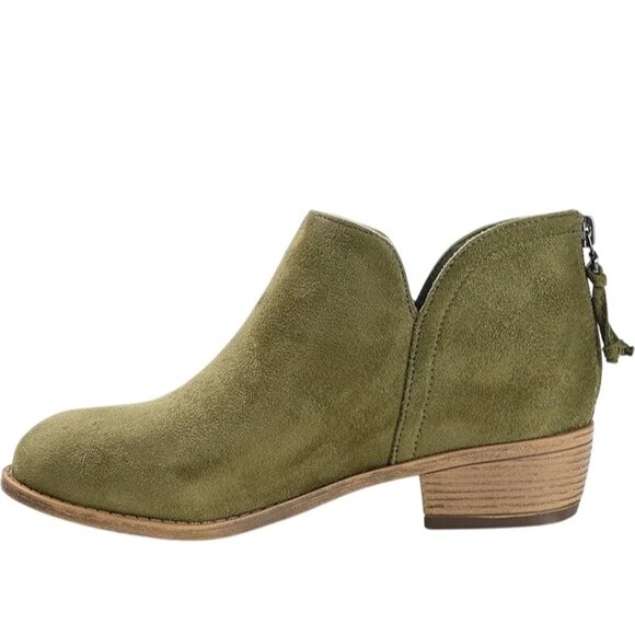 Journee Collection Women's Livvy Side Split Ankle Booties - Olive - Picture 3 of 5